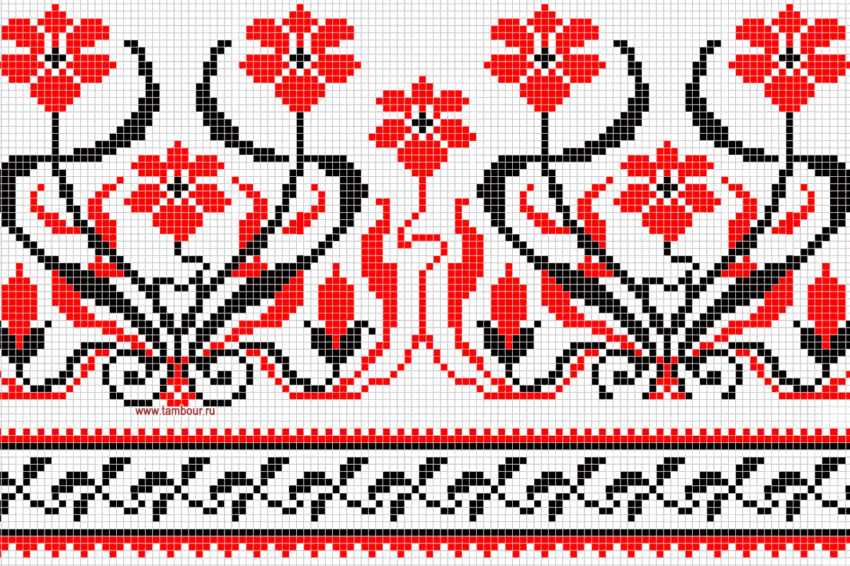Схемы для вышивки крестом узоры и орнаменты